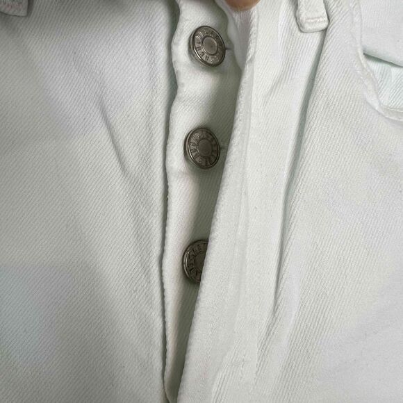 Agolde Size 25 Riley High Rise Straight Leg Jeans White Wash Button Fly - Picture 10 of 12